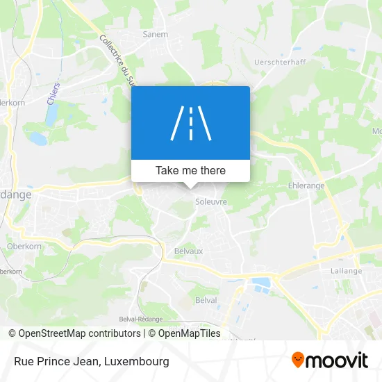 Rue Prince Jean Karte