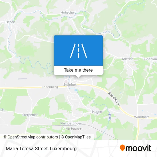 Rue Maria Teresa map