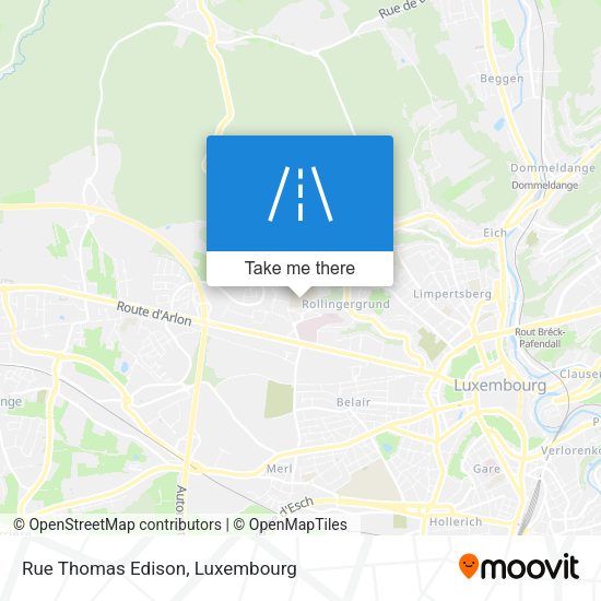 Rue Thomas Edison map