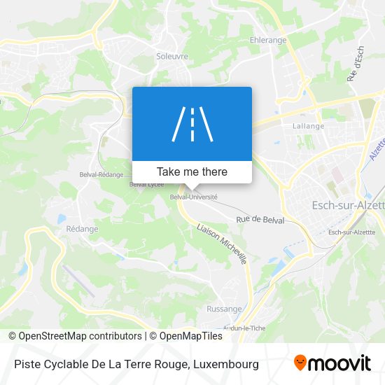 Piste Cyclable De La Terre Rouge map