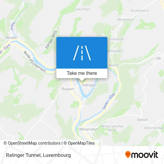 Ralinger Tunnel map
