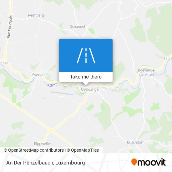 An Der Pënzelbaach map