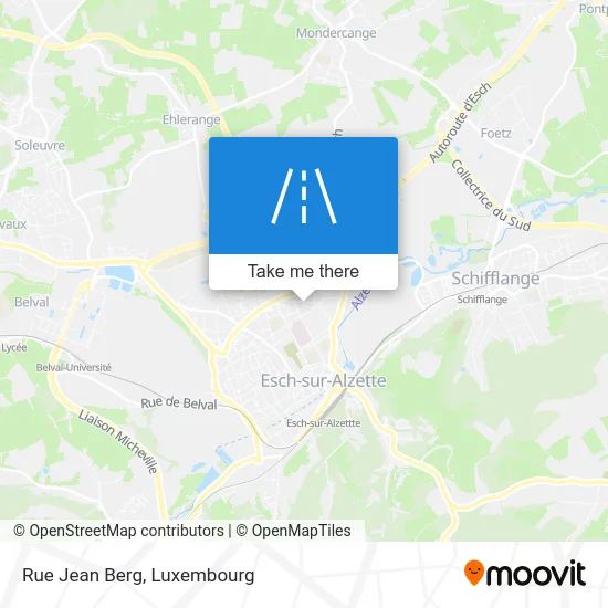 Rue Jean Berg Karte