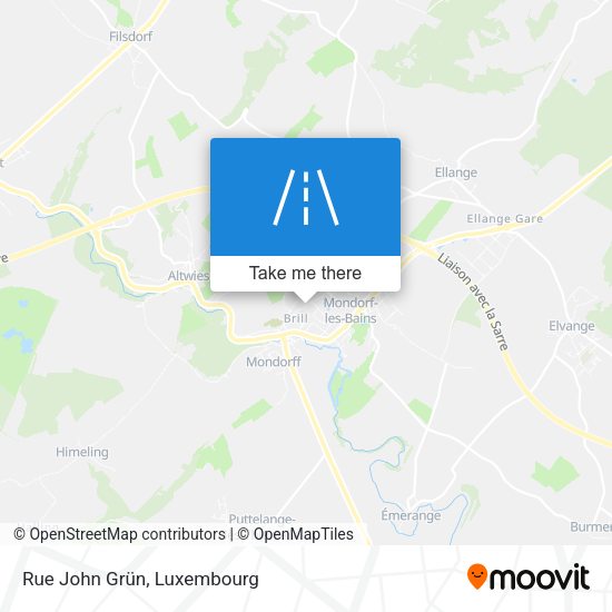 Rue John Grün map
