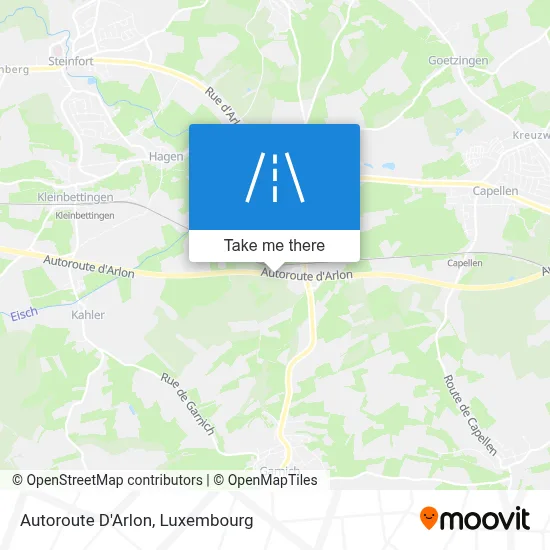 Autoroute D'Arlon map