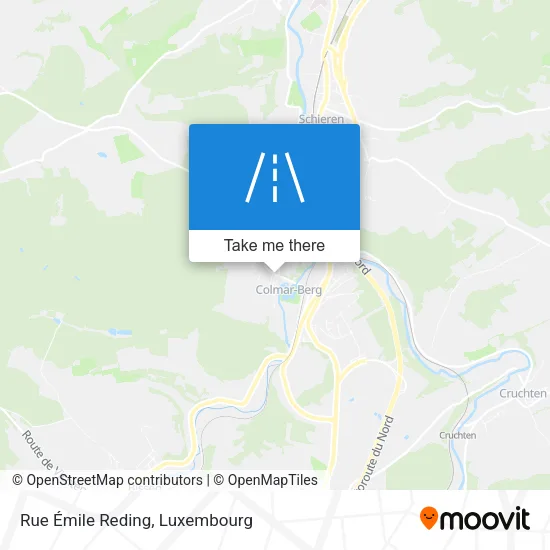 Rue Émile Reding Karte