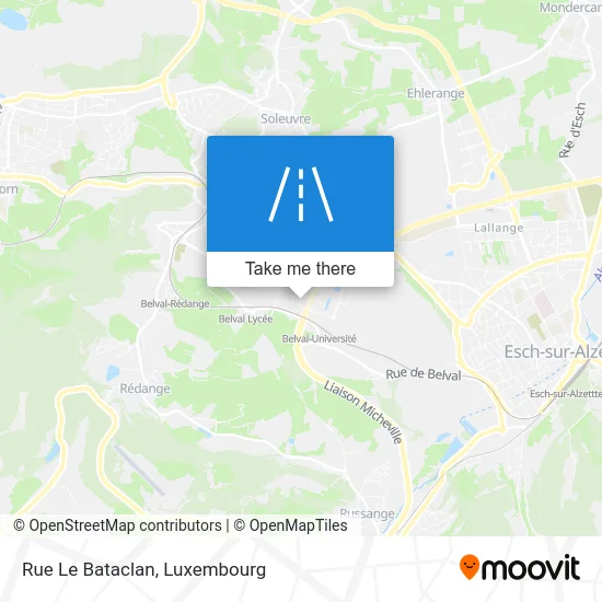 Rue Le Bataclan Karte