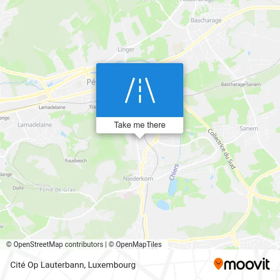 Cité Op Lauterbann map