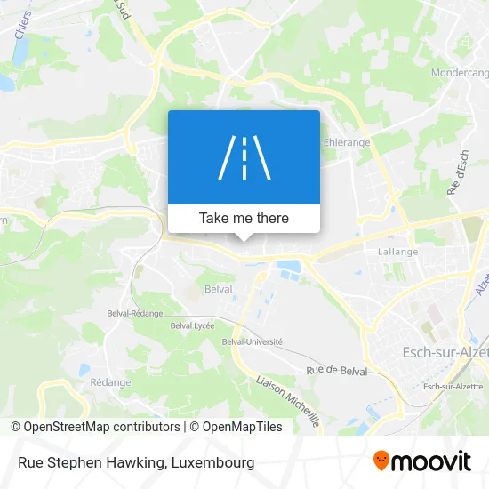 Rue Stephen Hawking map