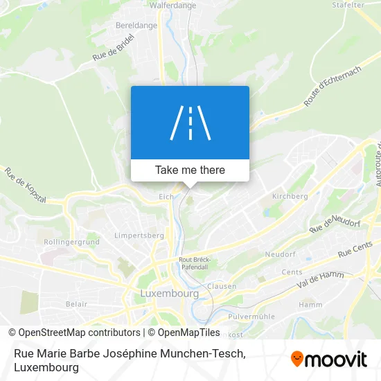 Rue Marie Barbe Joséphine Munchen-Tesch map