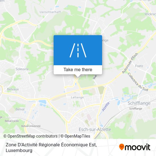 Zone D'Activité Régionale Économique Est map