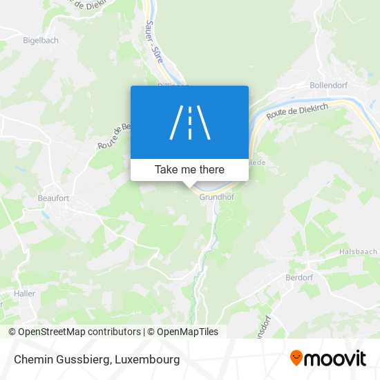 Chemin Gussbierg map