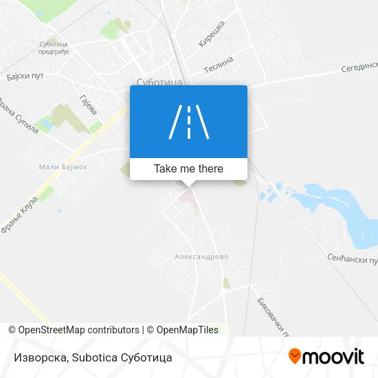 Изворска map