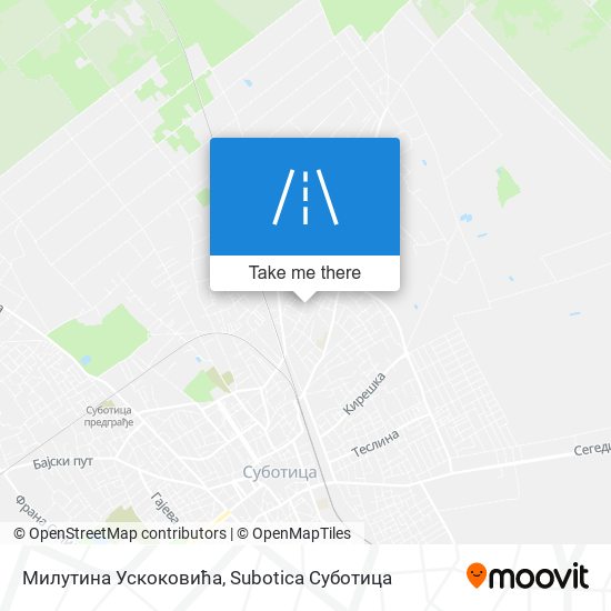 Милутина Ускоковића map