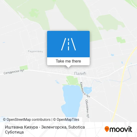 Иштвана Кизура - Зеленгорска map