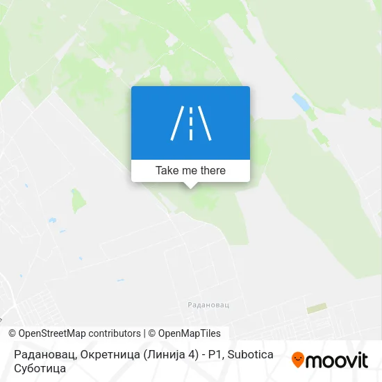 Радановац, Окретница (Линија 4) - Р1 map