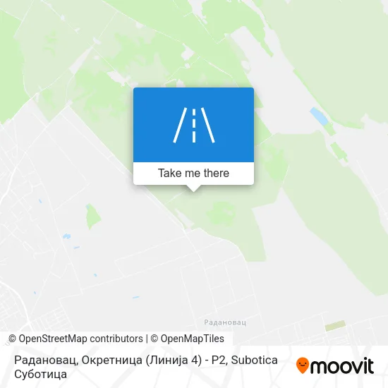 Радановац, Окретница (Линија 4) - Р2 map