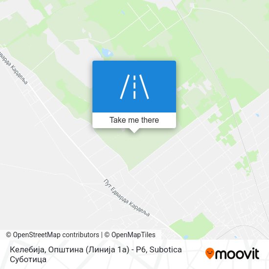 Келебија, Општина (Линија 1а) - Р6 map