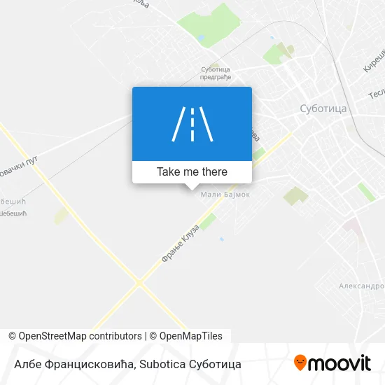 Албе Францисковића map