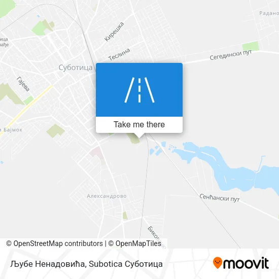 Љубе Ненадовића map