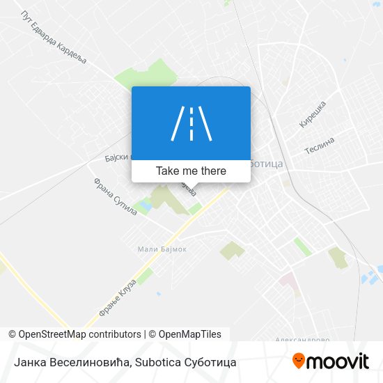 Јанка Веселиновића map