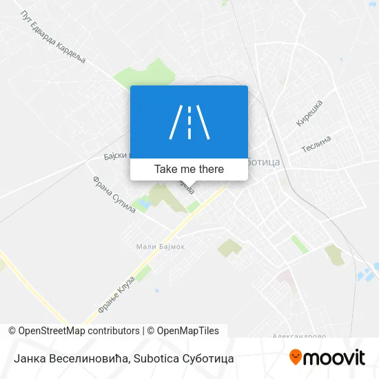 Јанка Веселиновића map
