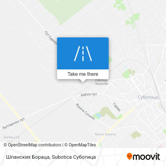 Шпанских Бораца map