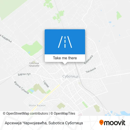 Арсенија Чарнојевића map