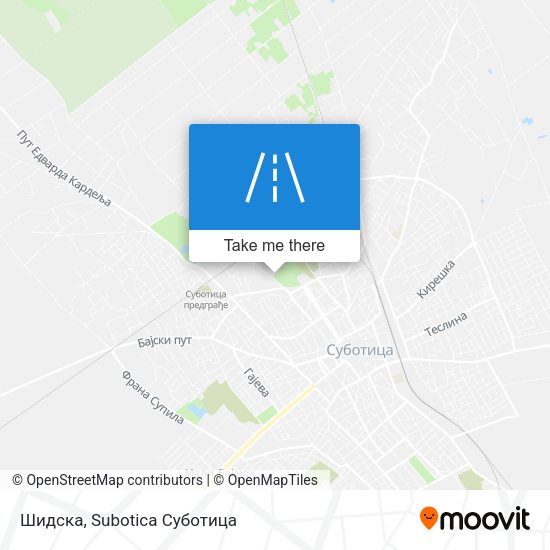 Шидска map