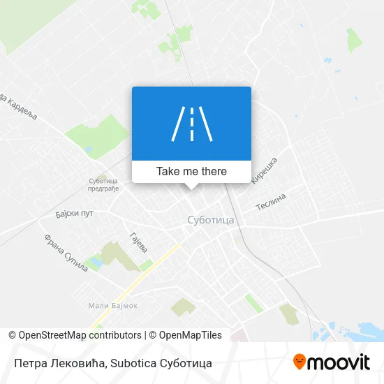 Петра Лековића map