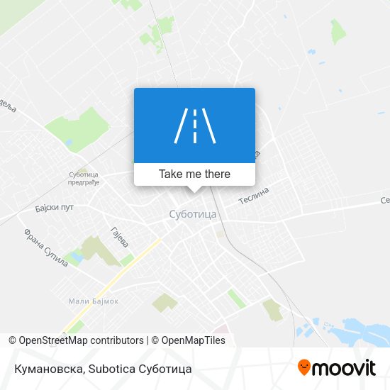 Кумановска map