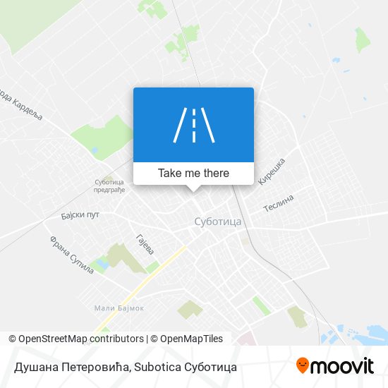 Душана Петеровића map