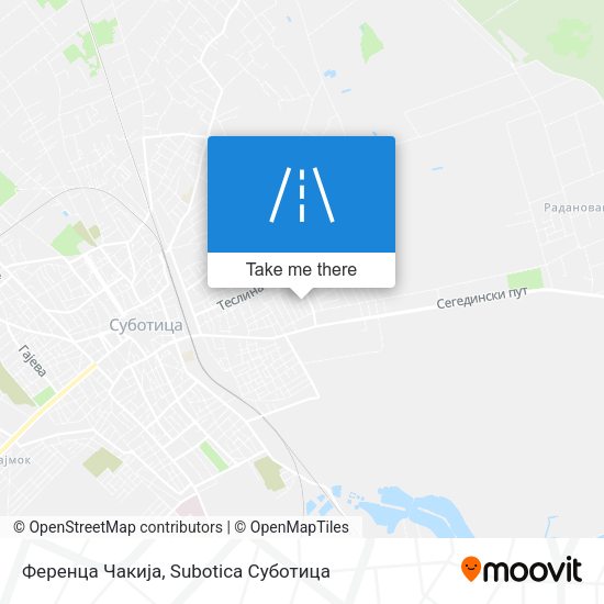 Ференца Чакија map