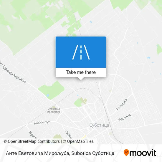 Анте Еветовића Мирољуба map