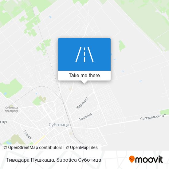Тивадара Пушкаша map
