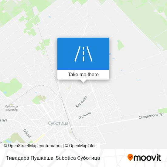 Тивадара Пушкаша map