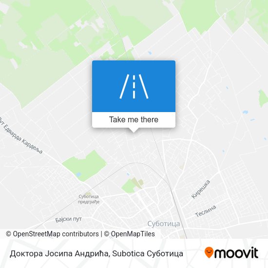 Доктора Јосипа Андрића map