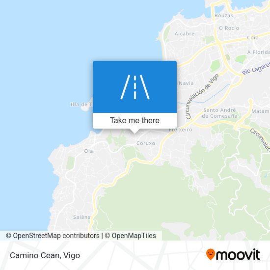 Camino Cean map
