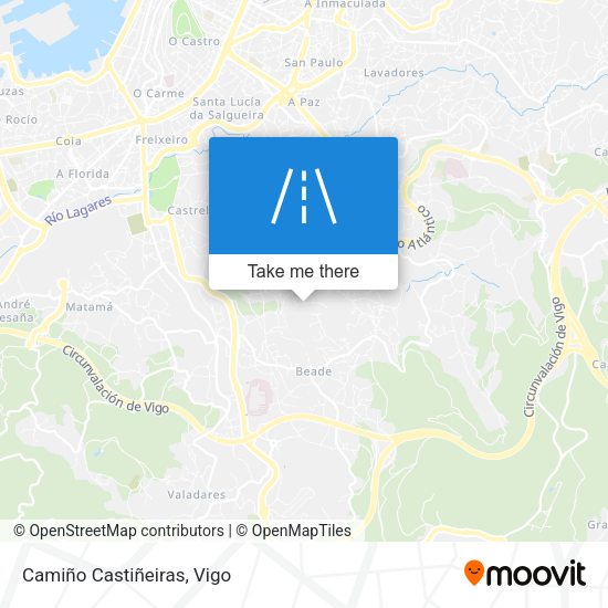 Camiño Castiñeiras map