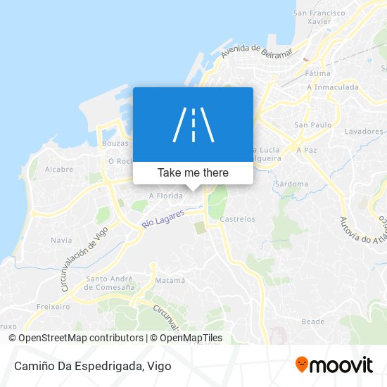 Camiño Da Espedrigada map