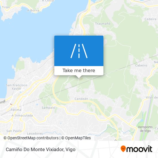 Camiño Do Monte Vixiador map