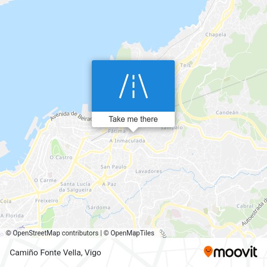 Camiño Fonte Vella map