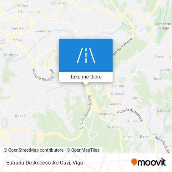 Estrada De Acceso Ao Cuvi map