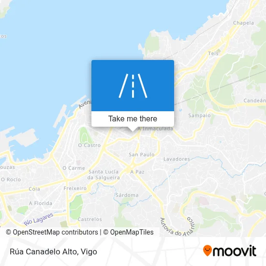 Rúa Canadelo Alto map