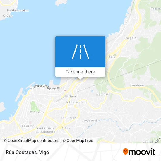 Rúa Coutadas map