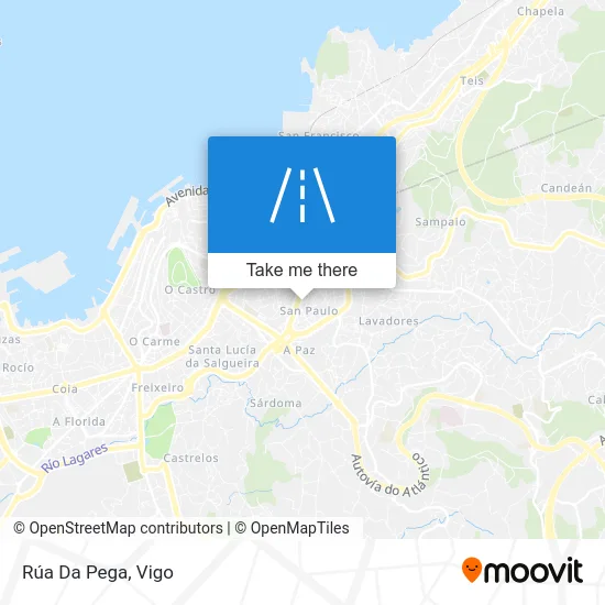 Rúa Da Pega map