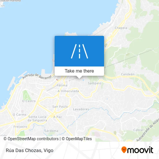 Rúa Das Chozas map