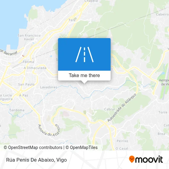 Rúa Penis De Abaixo map