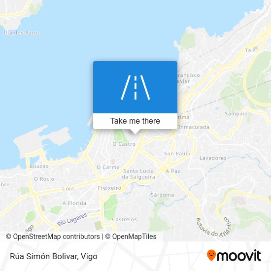 Rúa Simón Bolivar map