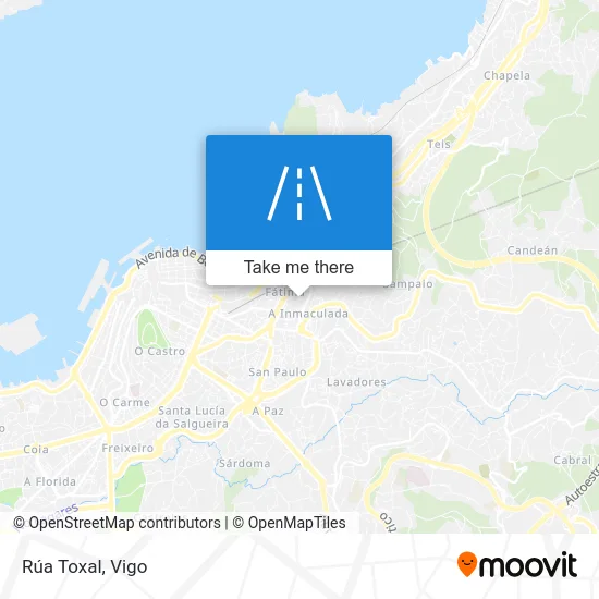 Rúa Toxal map